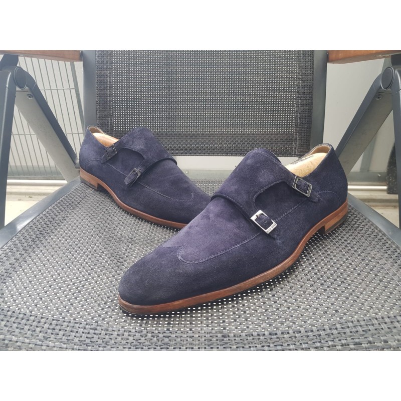 Hugo Boss Doppelmonk Herrenschuhe dunkelblau Gr.43 UK 9 Hugo Boss Doppelmonk Herrenschuhe dunkelblau Gr.43 UK 9