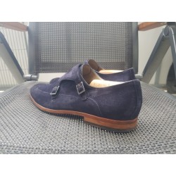 Hugo Boss Doppelmonk Herrenschuhe dunkelblau Gr.43 UK 9