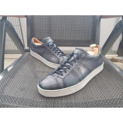 Santoni Herrenschuhe blau Gr.42,5 UK 8,5