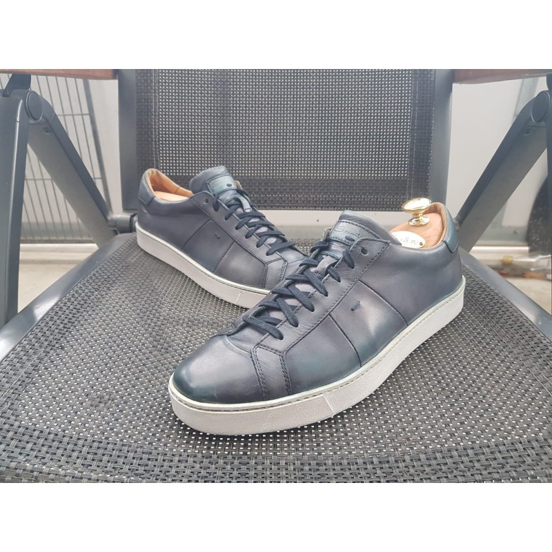 Santoni Herrenschuhe blau Gr.42,5 UK 8,5