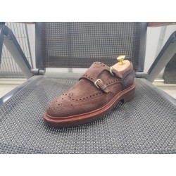 Santoni Doppelmonk Herrenschuhe braun Gr.41,5 UK 7,5