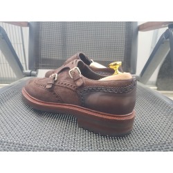 Santoni Doppelmonk Herrenschuhe braun Gr.41,5 UK 7,5