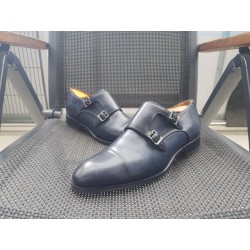 Magnanni Doppelmonk Herrenschuhe dunkelblau Gr.41