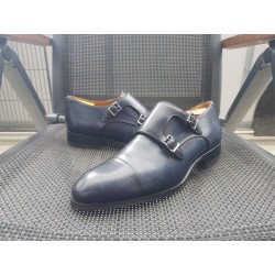 Magnanni Doppelmonk Herrenschuhe dunkelblau Gr.41