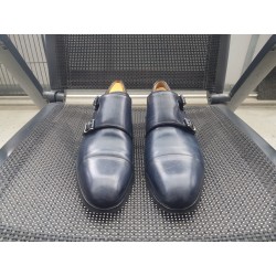 Magnanni Doppelmonk Herrenschuhe dunkelblau Gr.41