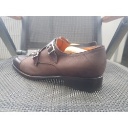 Santoni Doppelmonk Herrenschuhe braun  Gr.42,5 Uk 8,5