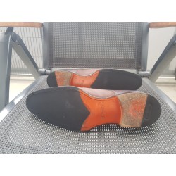 Santoni Doppelmonk Herrenschuhe braun  Gr.42,5 Uk 8,5